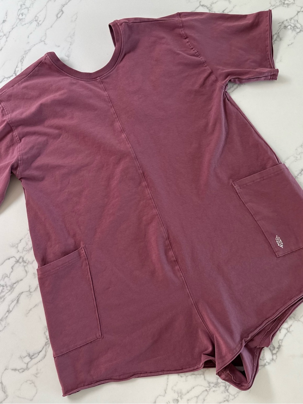 FP Movement by Free People Hot Shot Tee Romper - Clove - Size Medium - Picture 2 of 9